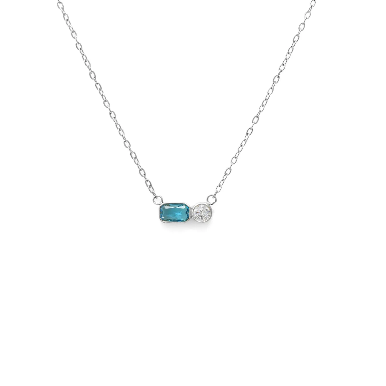 December Blue Topaz Birthstone Gift Set - Silver