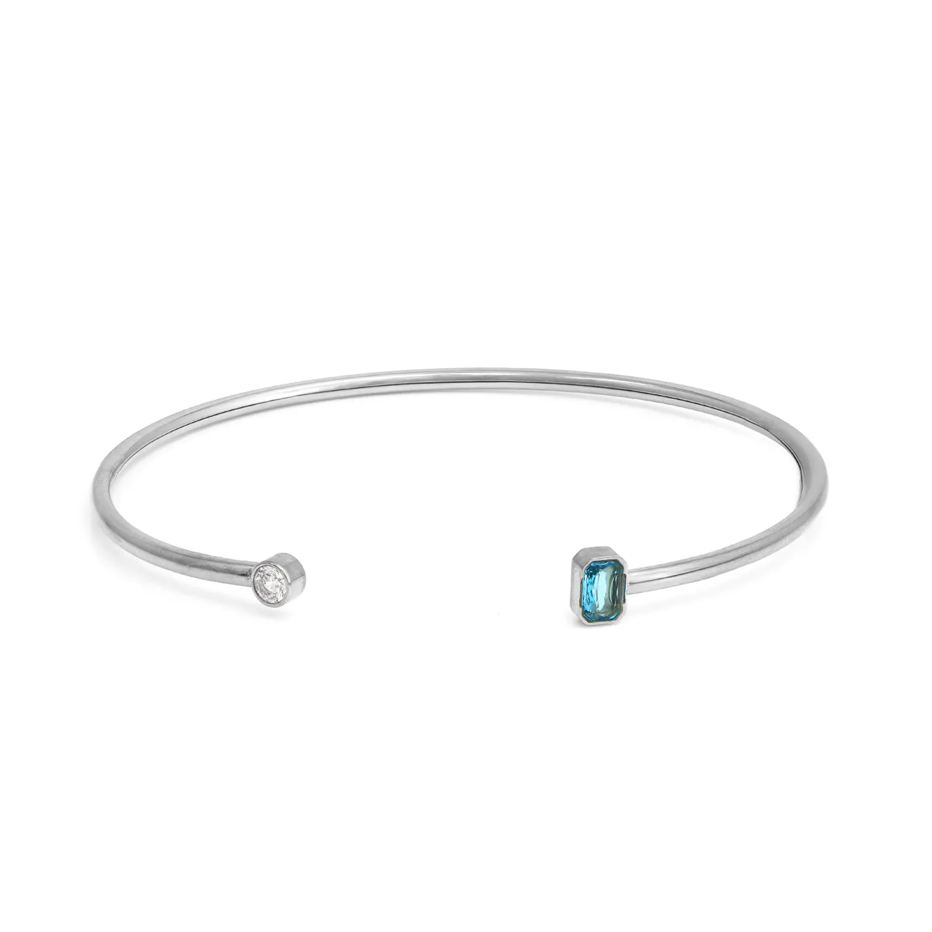 December Blue Topaz Birthstone Gift Set - Silver