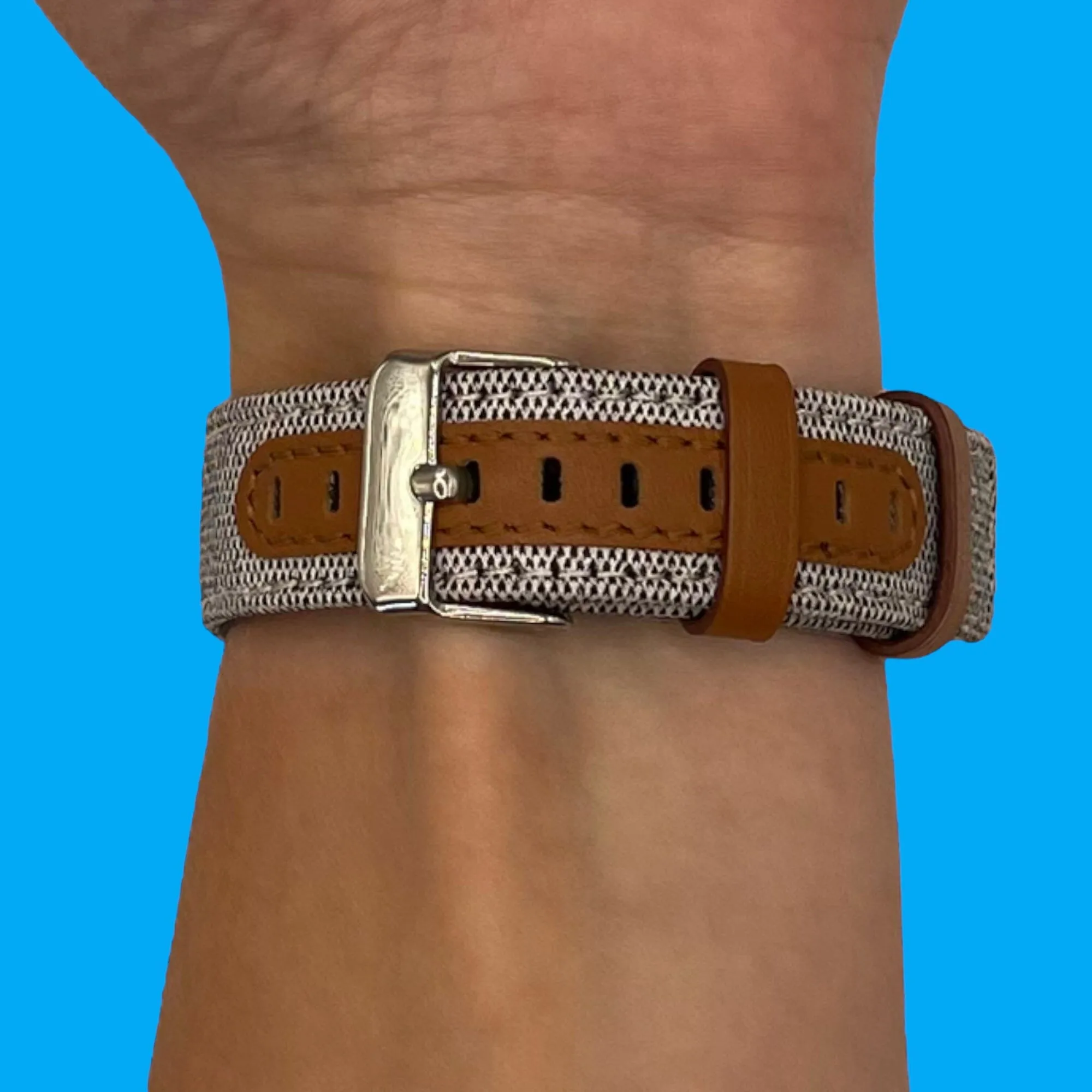 Denim & Leather Watch Straps Compatible with the Olympic 22mm Range