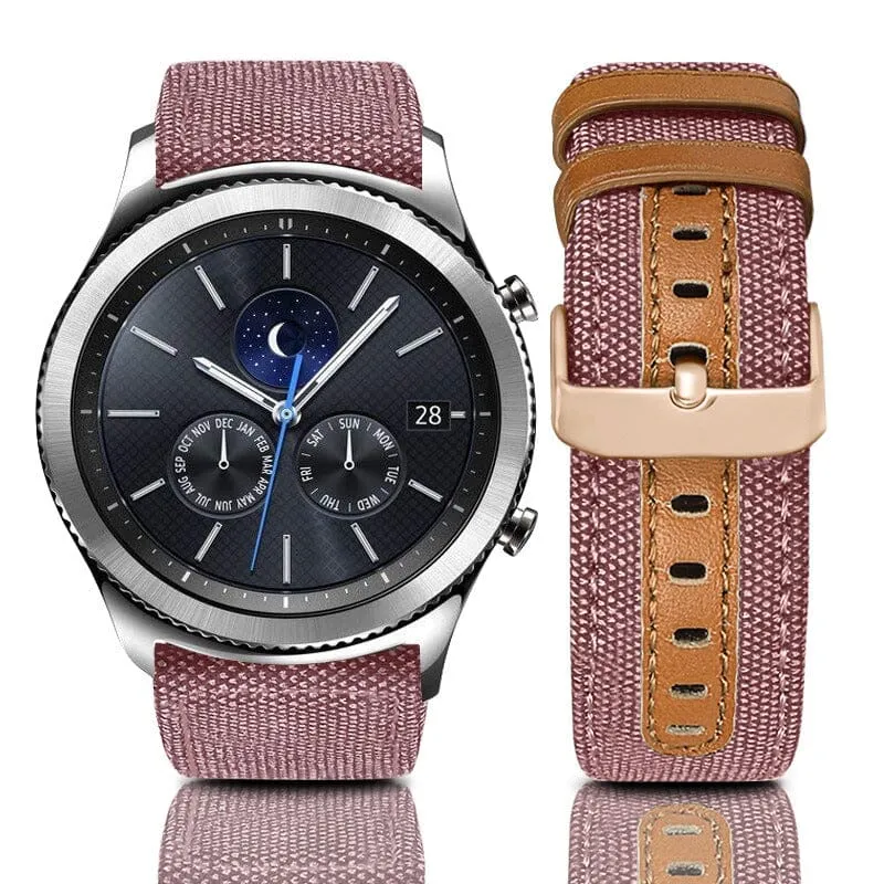 Denim & Leather Watch Straps Compatible with the Olympic 22mm Range
