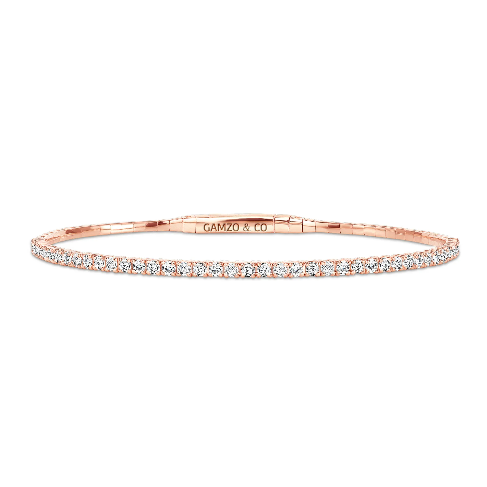 Diamond Bangle - Round Natural Diamond Bracelet
