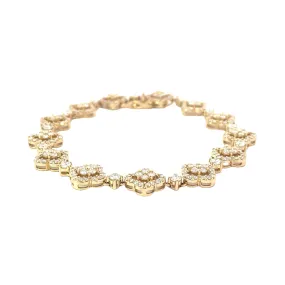 Diamond Clover Leaf Tennis Bracelet