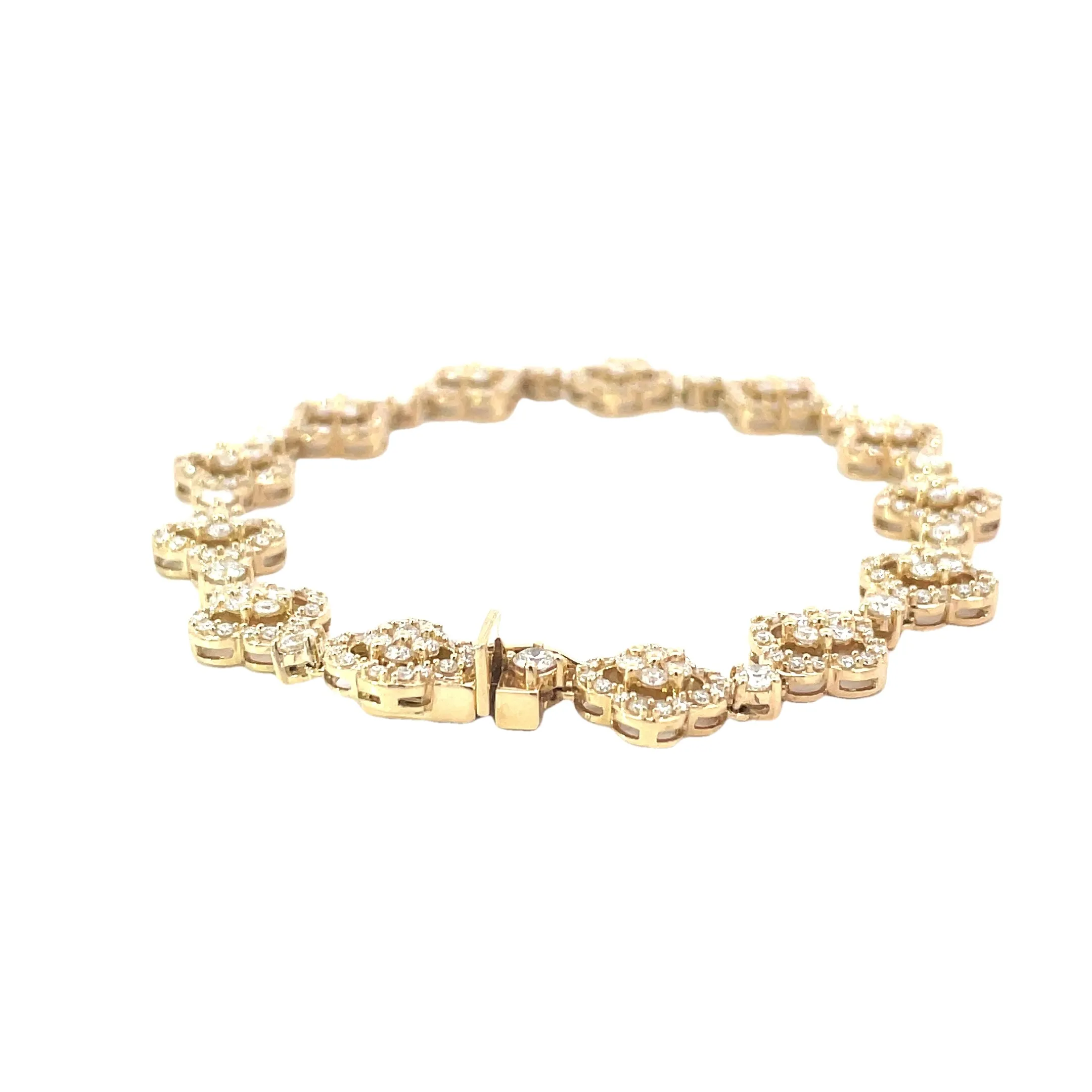 Diamond Clover Leaf Tennis Bracelet