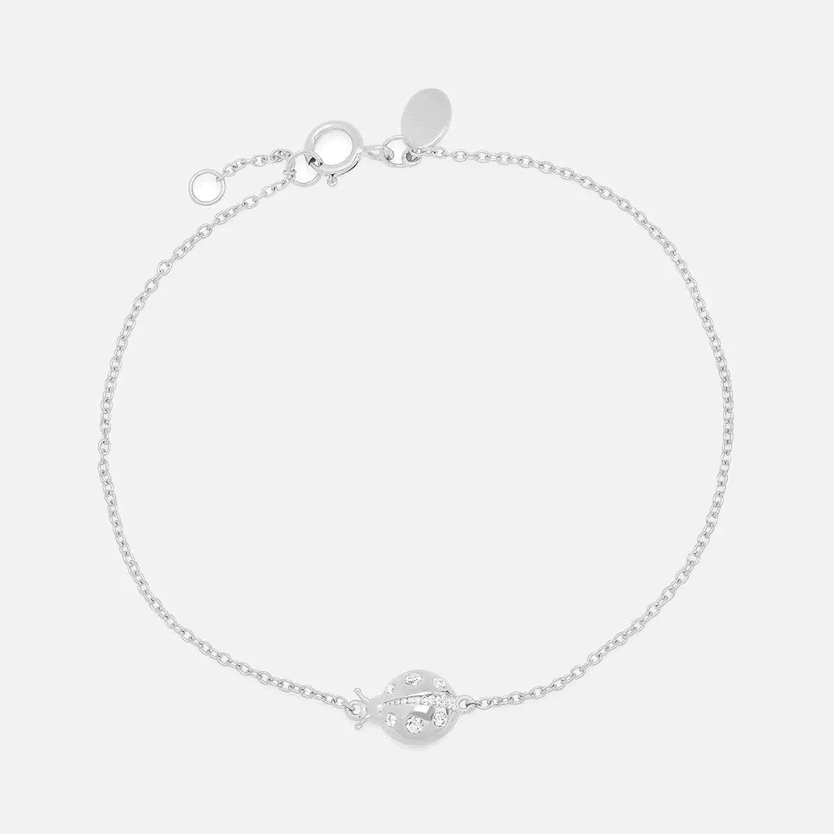 Diamond Crawling Ladybug Bracelet