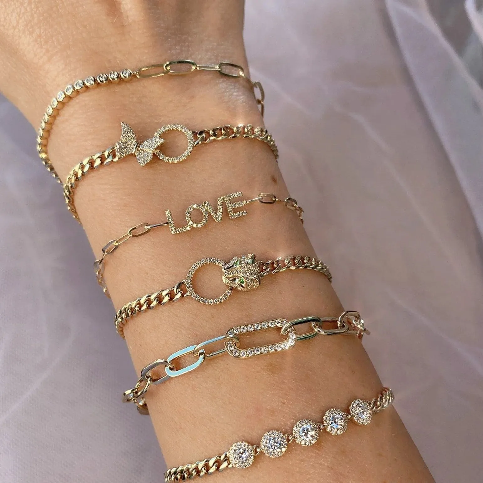 Diamond Paperclip Bracelet 4690137