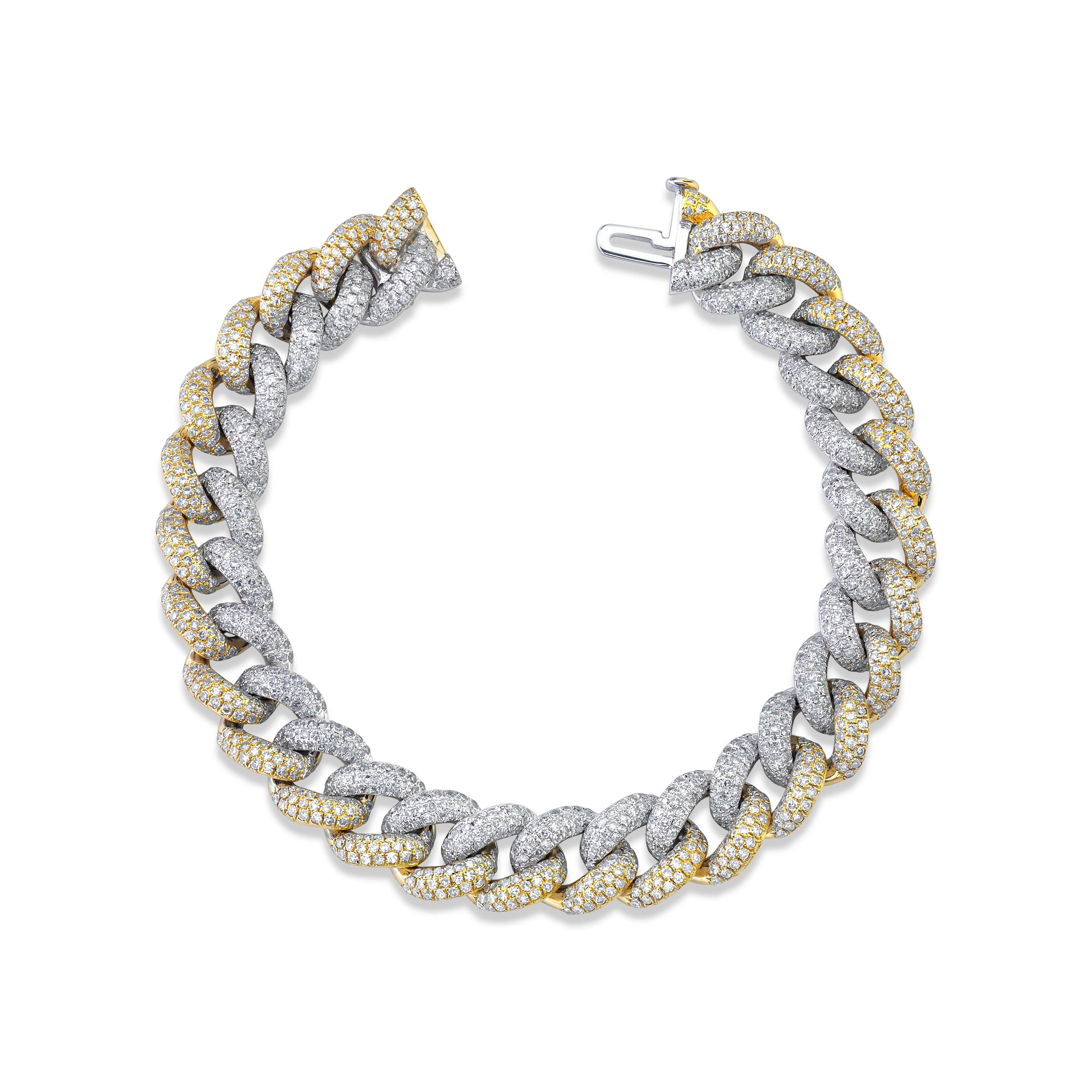 DIAMOND PAVE TWO-TONE ESSENTIAL LINK BRACELET