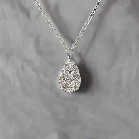 Diamond Pear Drop Pendant