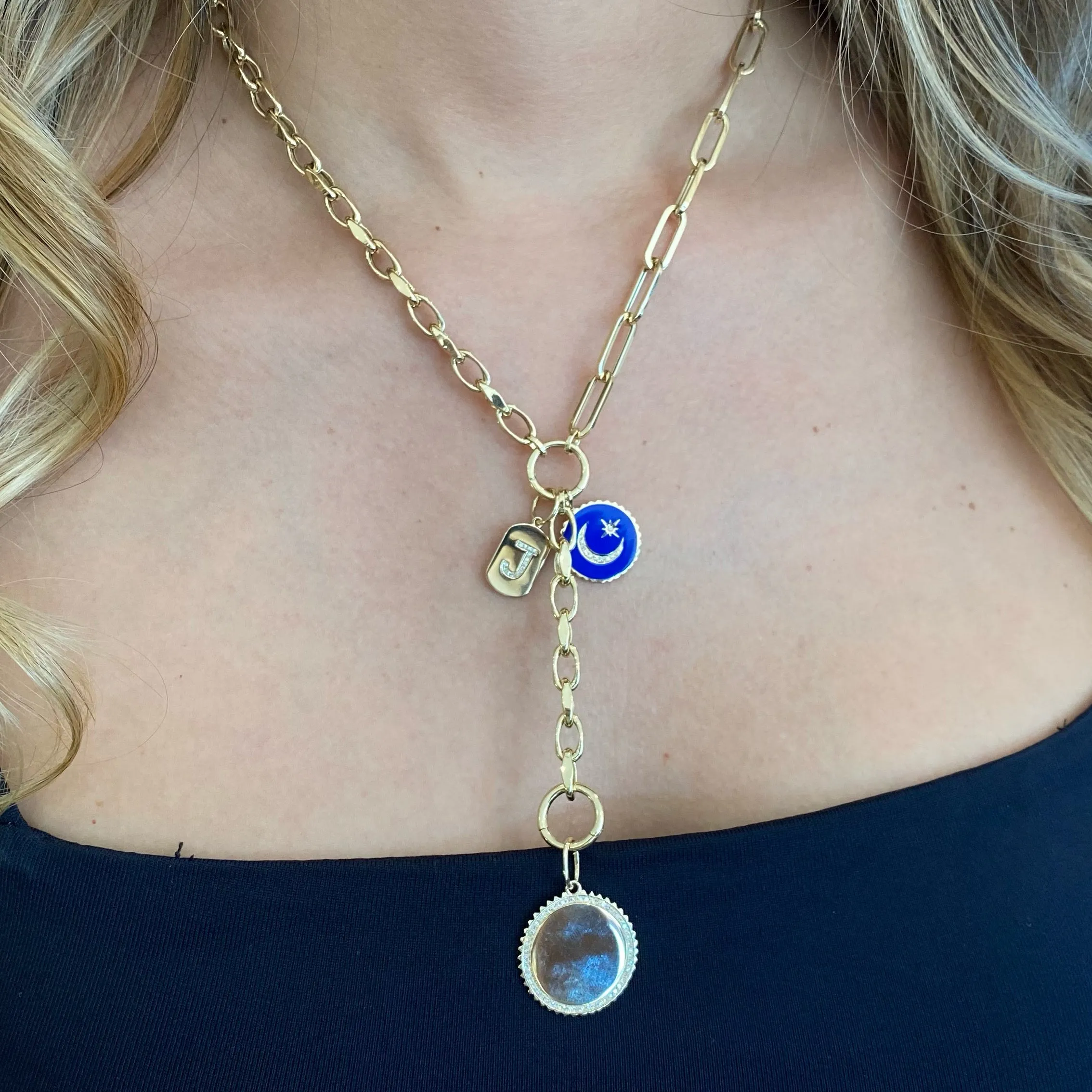 Diamond Star & Moon Pendant