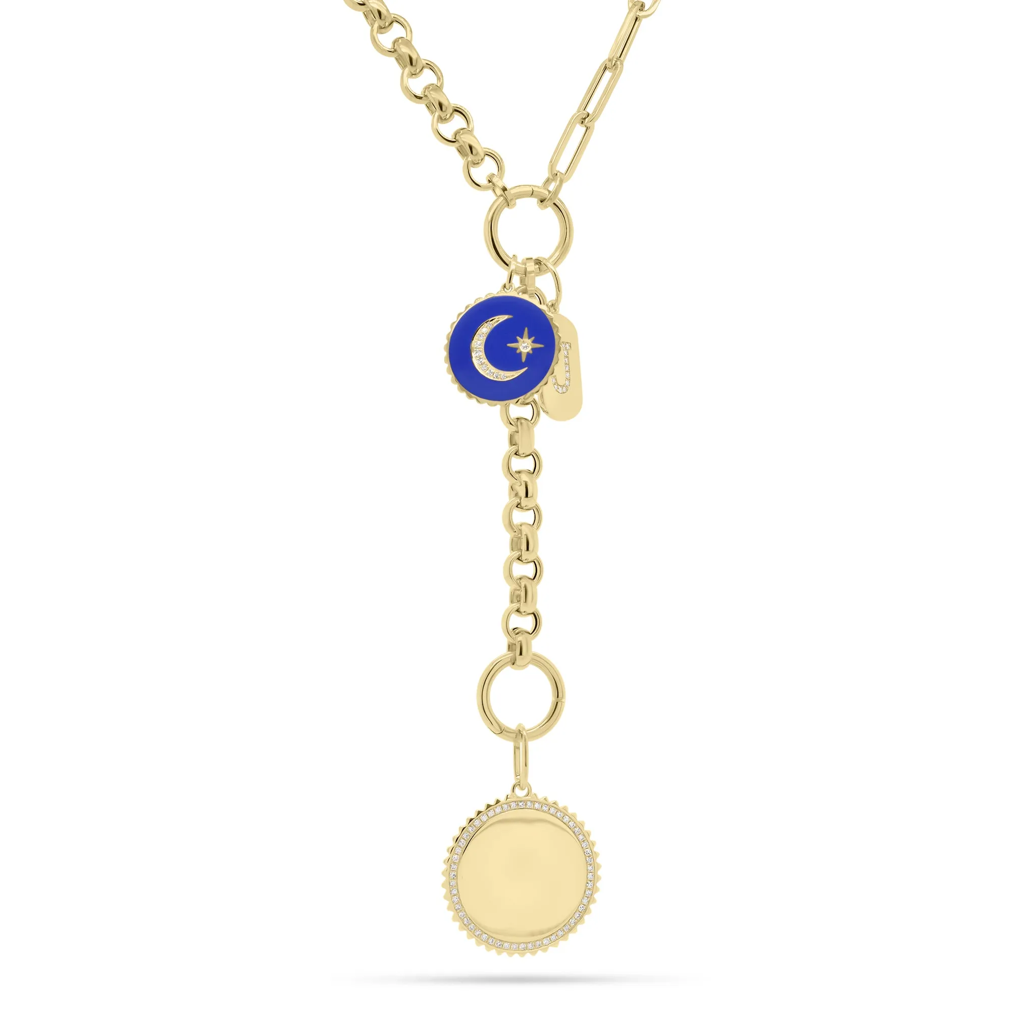 Diamond Star & Moon Pendant