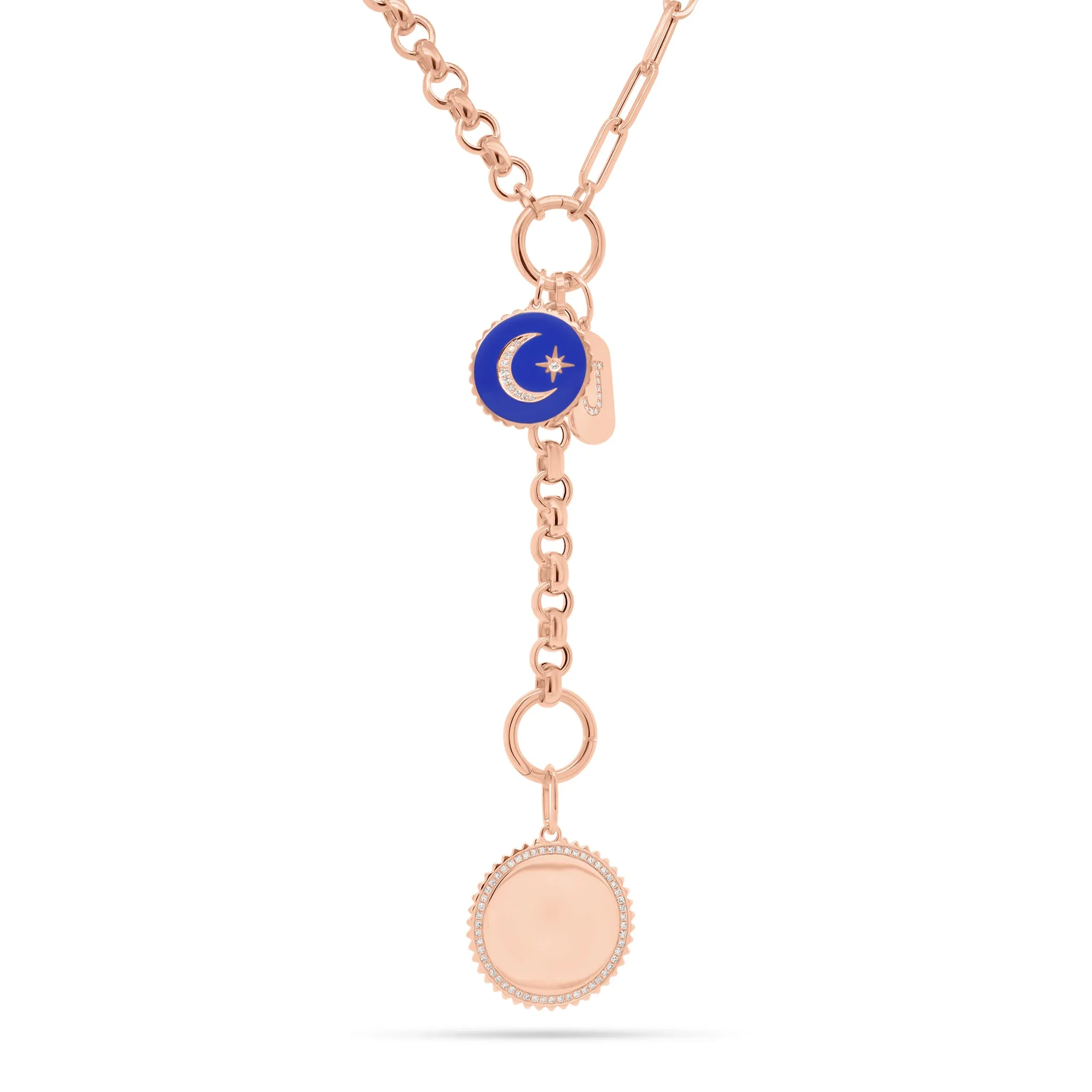 Diamond Star & Moon Pendant