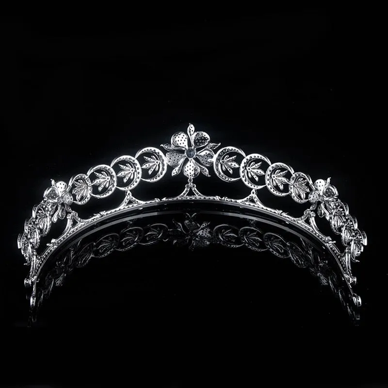 Duchess of Teck's Crescent Replica Tiara for Wedding,Crystal Princess Tiaras Crown for Bride Hair Jewelry TR15129
