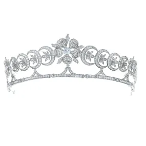 Duchess of Teck's Crescent Replica Tiara for Wedding,Crystal Princess Tiaras Crown for Bride Hair Jewelry TR15129