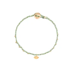Easygoing Diamond Eye Charm Bracelet in Sage Fleck
