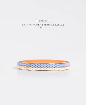 EDEN   ELIE Everyday Gold Narrow Bangle - mist blue