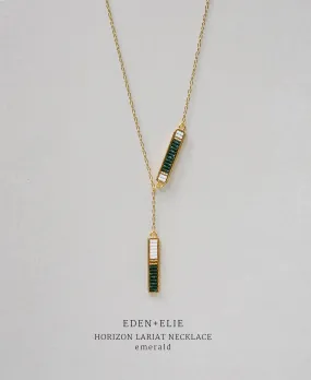EDEN   ELIE Horizon Lariat necklace - emerald green