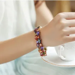 Elegant and Luxurious Zirconia Crystal Bracelet