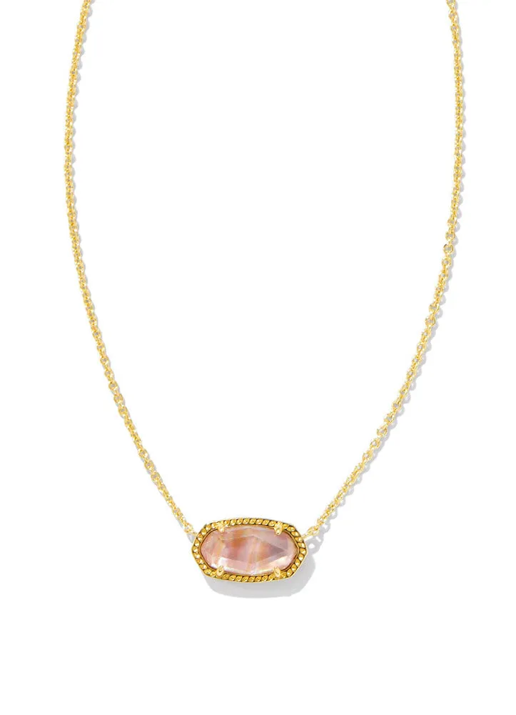 Elisa Ncck Gold lt Pink Ird by Kendra Scott