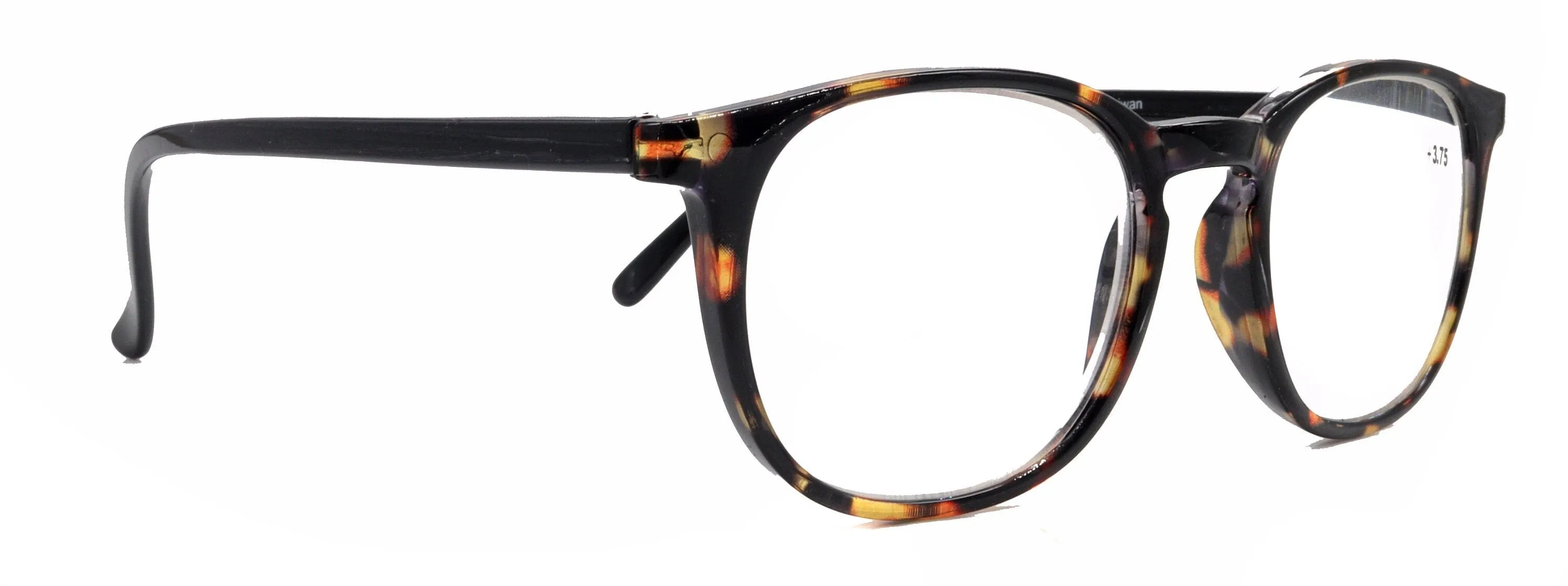 Ella, (Premium) Reading Glasses Round. High End Readers Modern Circle Style (Black) Brown Tortoiseshell  1.25.. 3 Magnifying NY Fifth Avenue
