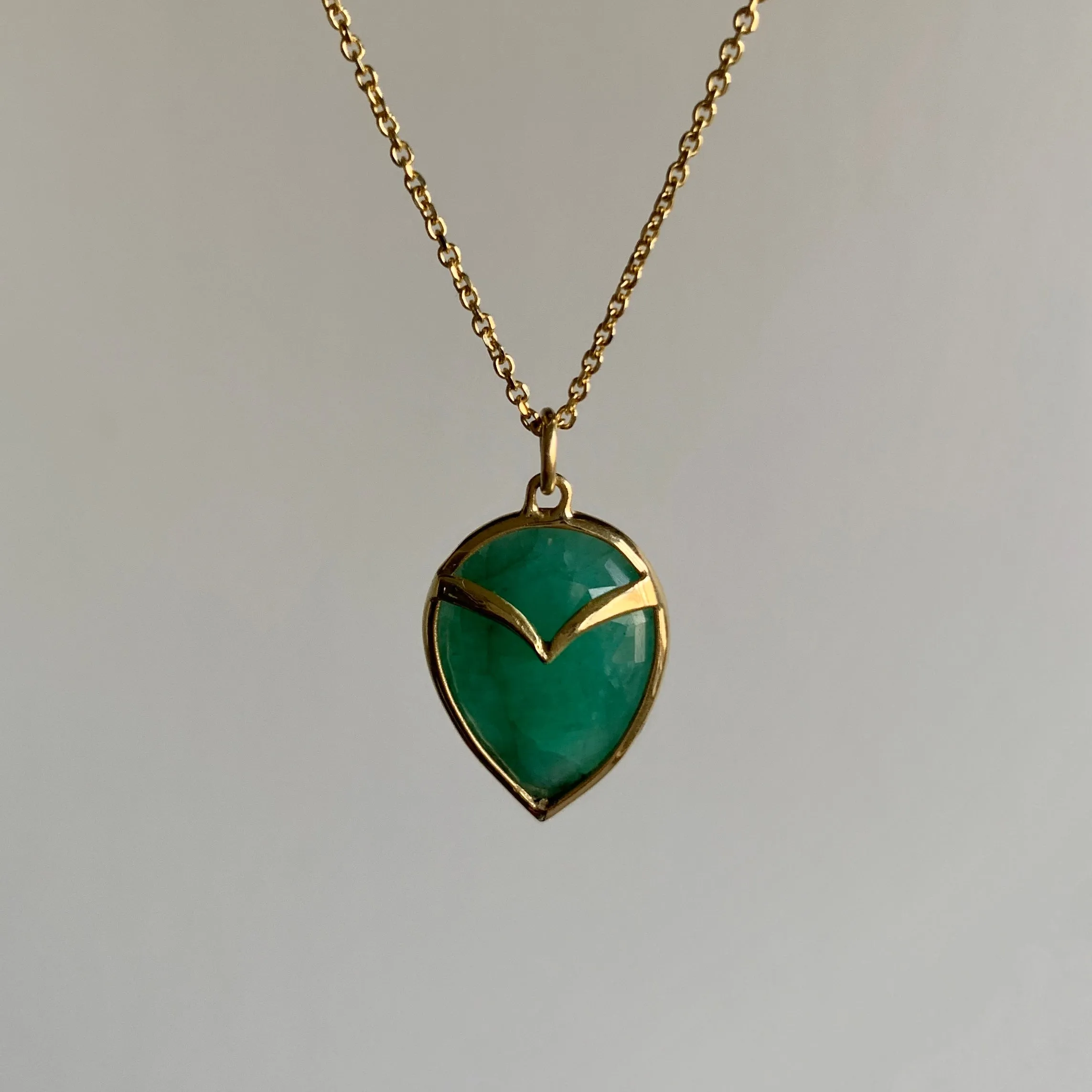 Emerald Owl Pendant