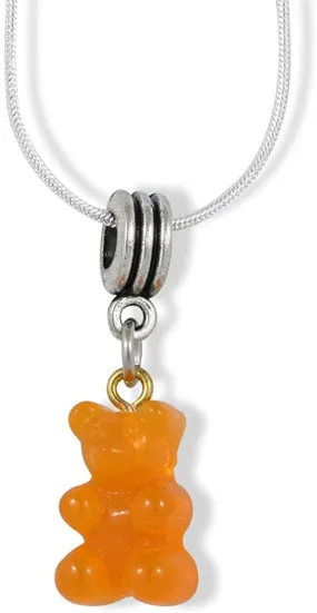 Emerald Park Jewelry Gummy Bear Charm Snake Chain Necklace