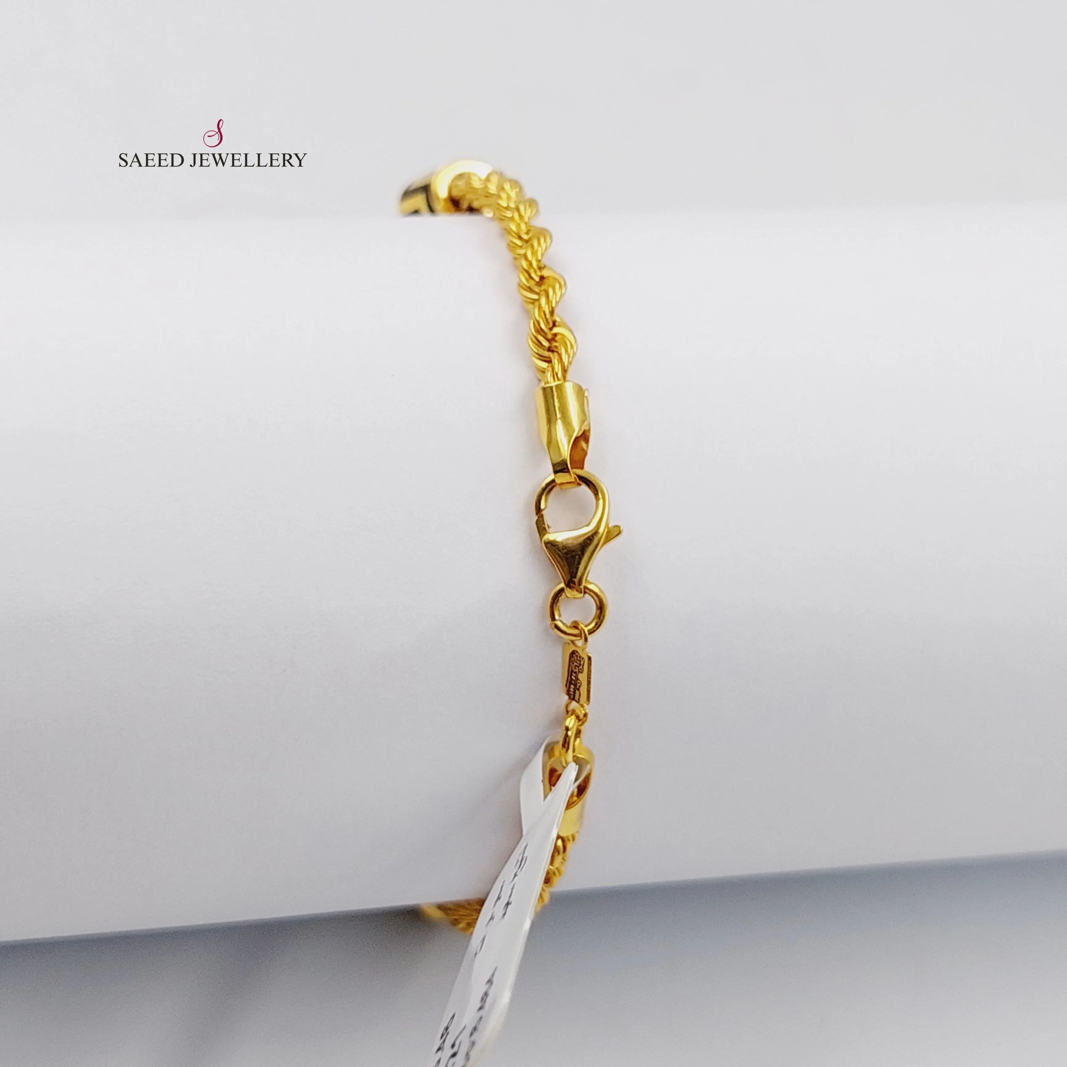 Enameled & Zircon Studded Rope Bracelet