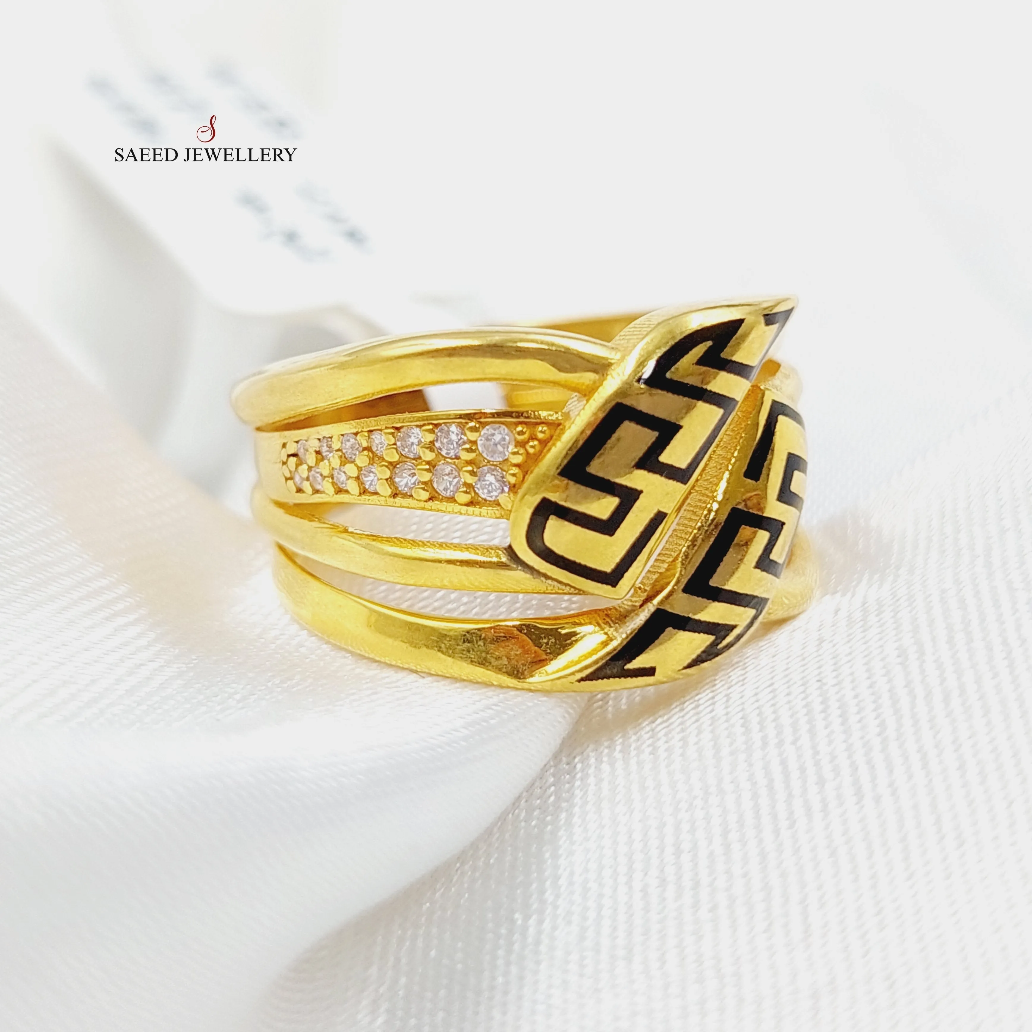 Enameled Figaro Ring