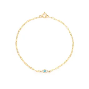 Evil Eye Bracelet | 10K & Enamel