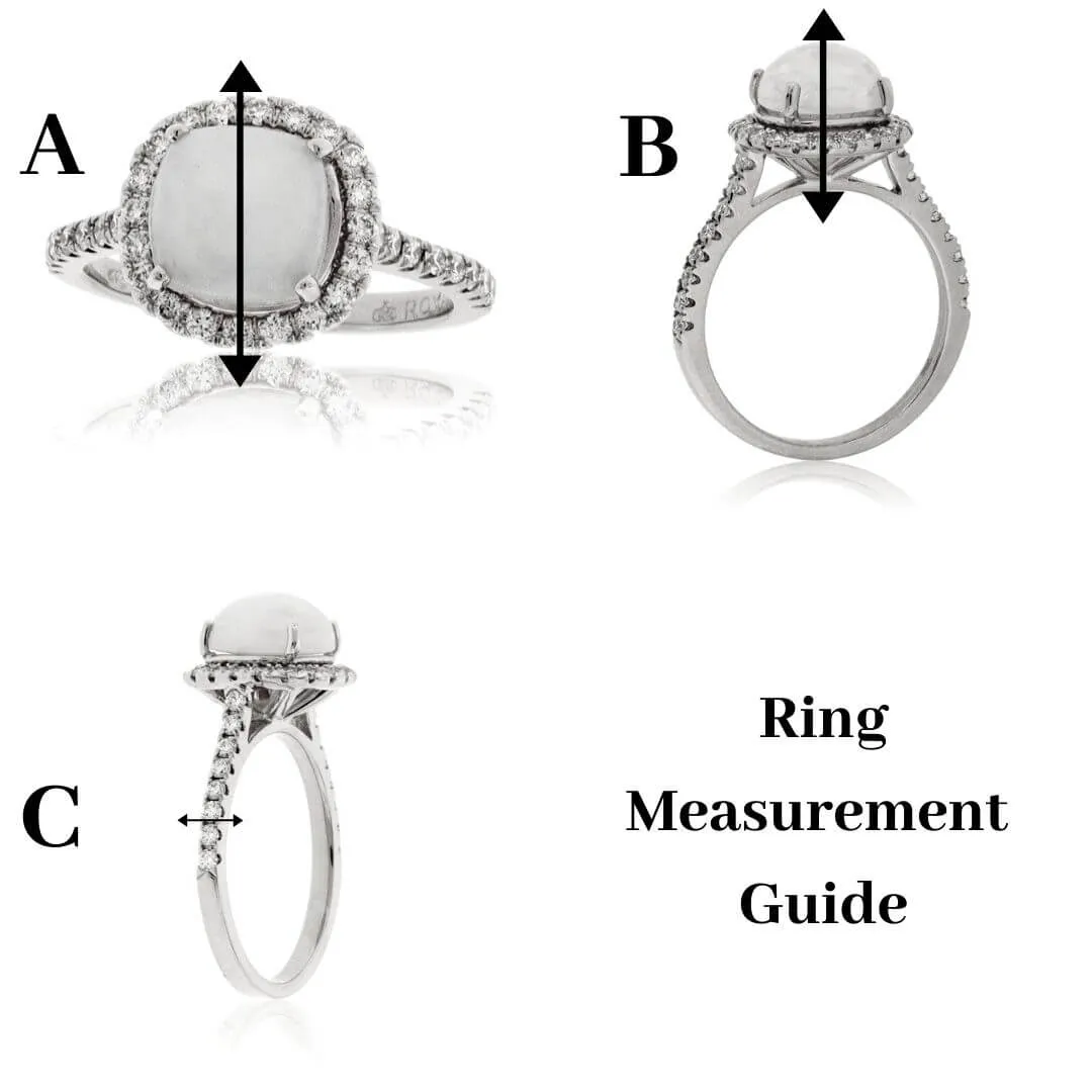 Fancy Step Cut Blue Zircon & Diamond Ring