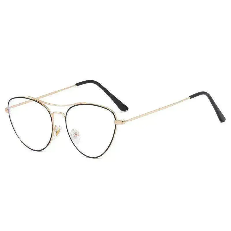 Fashion Cat Eye Plain Glasses Women's Anti-blue Light