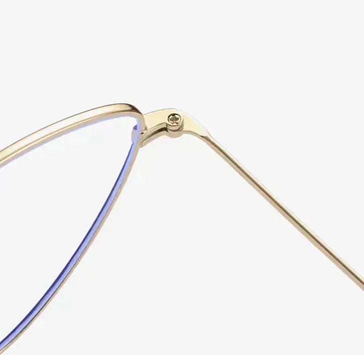 Fashion Cat Eye Plain Glasses Women's Anti-blue Light