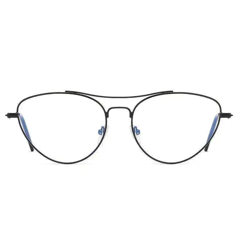Fashion Cat Eye Plain Glasses Women's Anti-blue Light