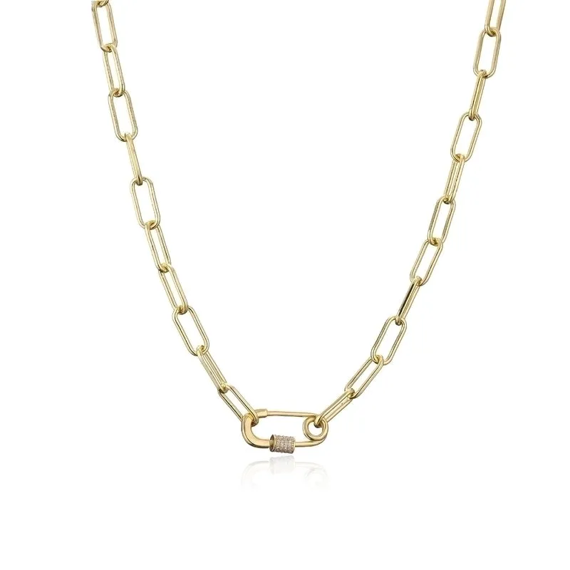 Fashion Micro-inlaid Zircon Pin Chain Stainless Steel Necklace Bracelet Wholesale