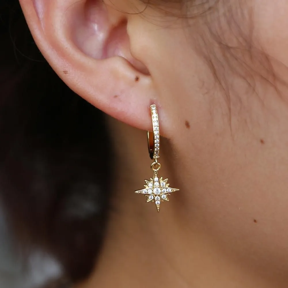 Fashion North Star Earrings Charm Jewelry