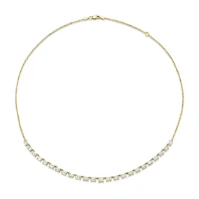 Floating Emerald-cut Diamonds Necklace