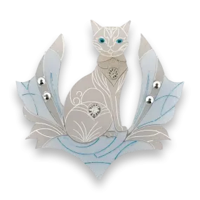 Frost the cat - brooch - Set of 2