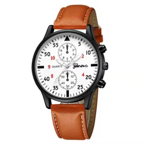 Geneva Men's Quartz Watch Strap Fashion Watch Business Watch Men