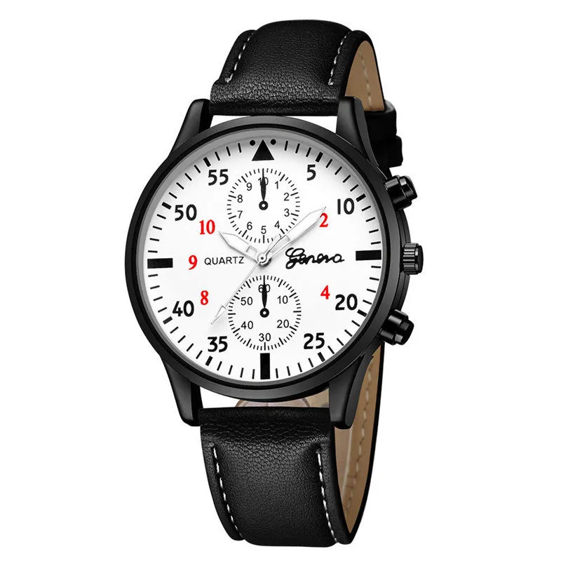 Geneva Men's Quartz Watch Strap Fashion Watch Business Watch Men