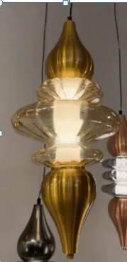Gold Bronze  Amber Color LED pendant Light By Gloss (01086/A)
