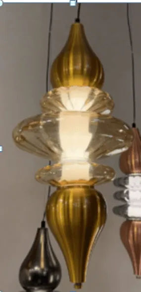 Gold Bronze  Amber Color LED pendant Light By Gloss (01086/A)