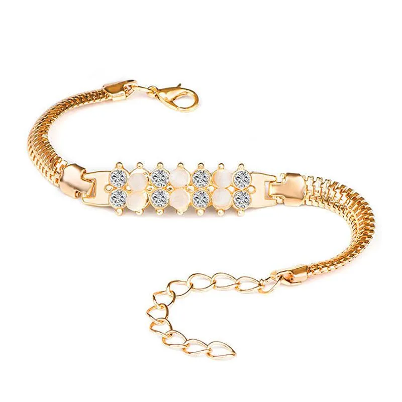 Gold Color Music Notes Bracelet  Zircon Charm Bracelet 24 styles
