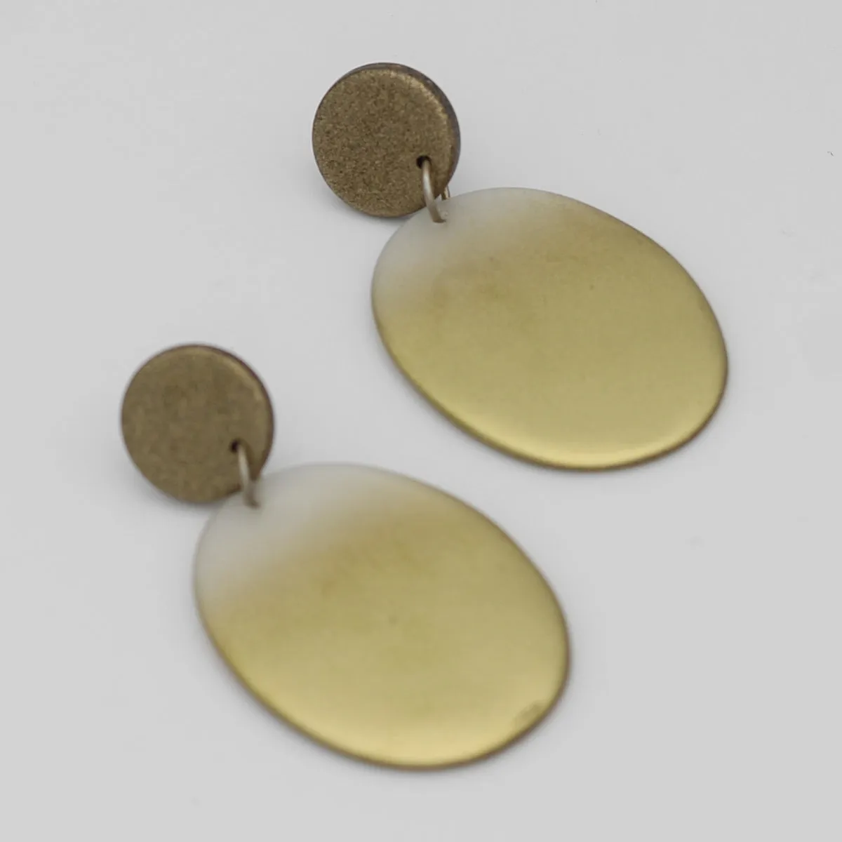 Gold Oval Bailee Drop Earrings