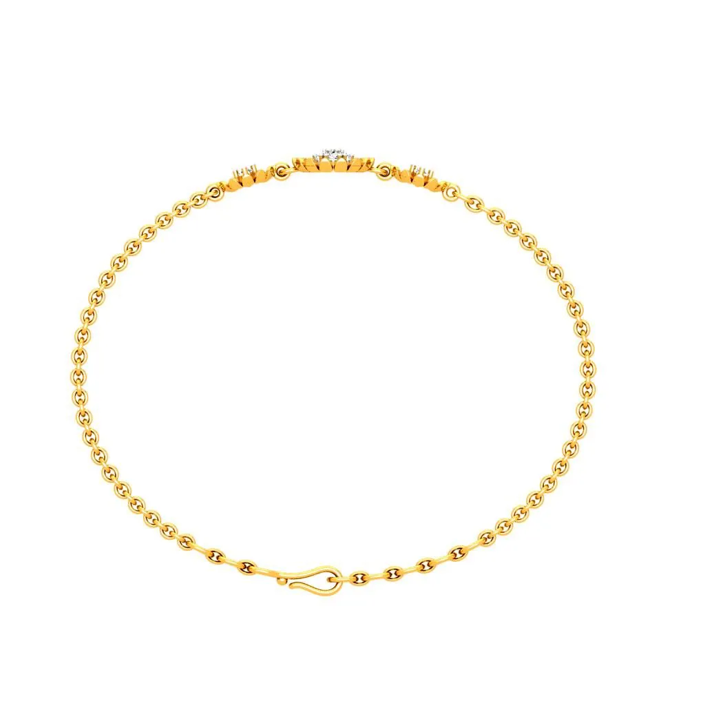 Golden Diamond Bud Bracelet
