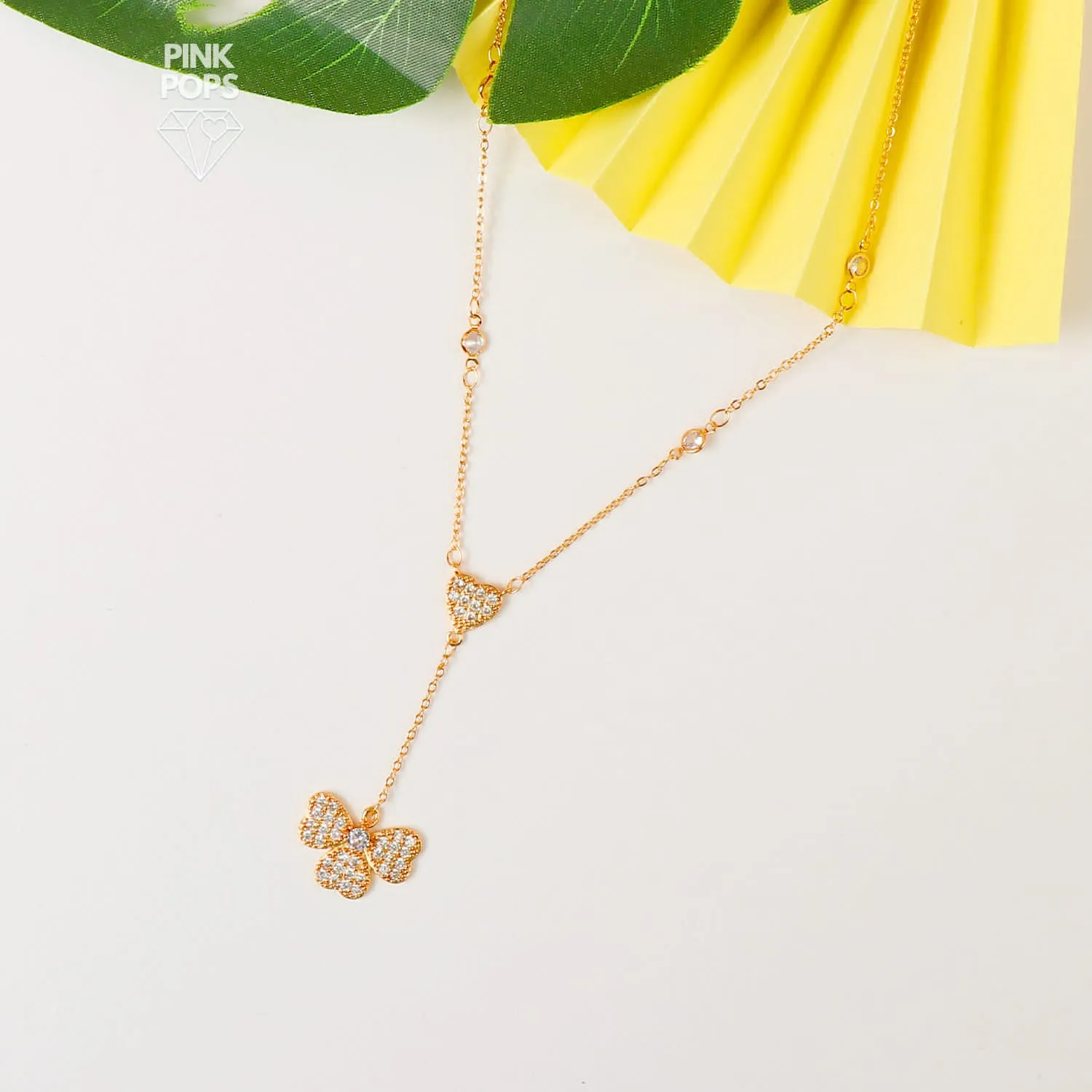 Golden Heart Faux Stone Pendant
