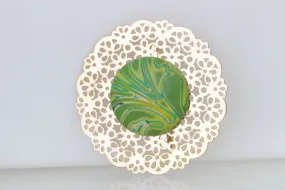 Green ROSE Gold BROOCH