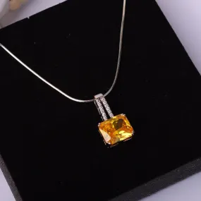 G.Silver Yellow Stone Pendant.
