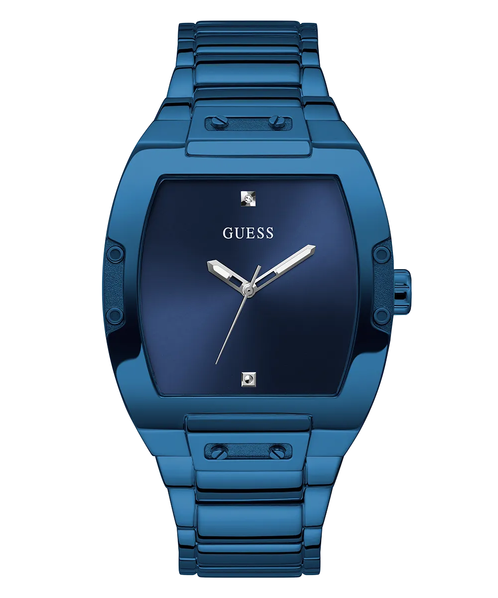 GUESS Mens Blue Analog Watch