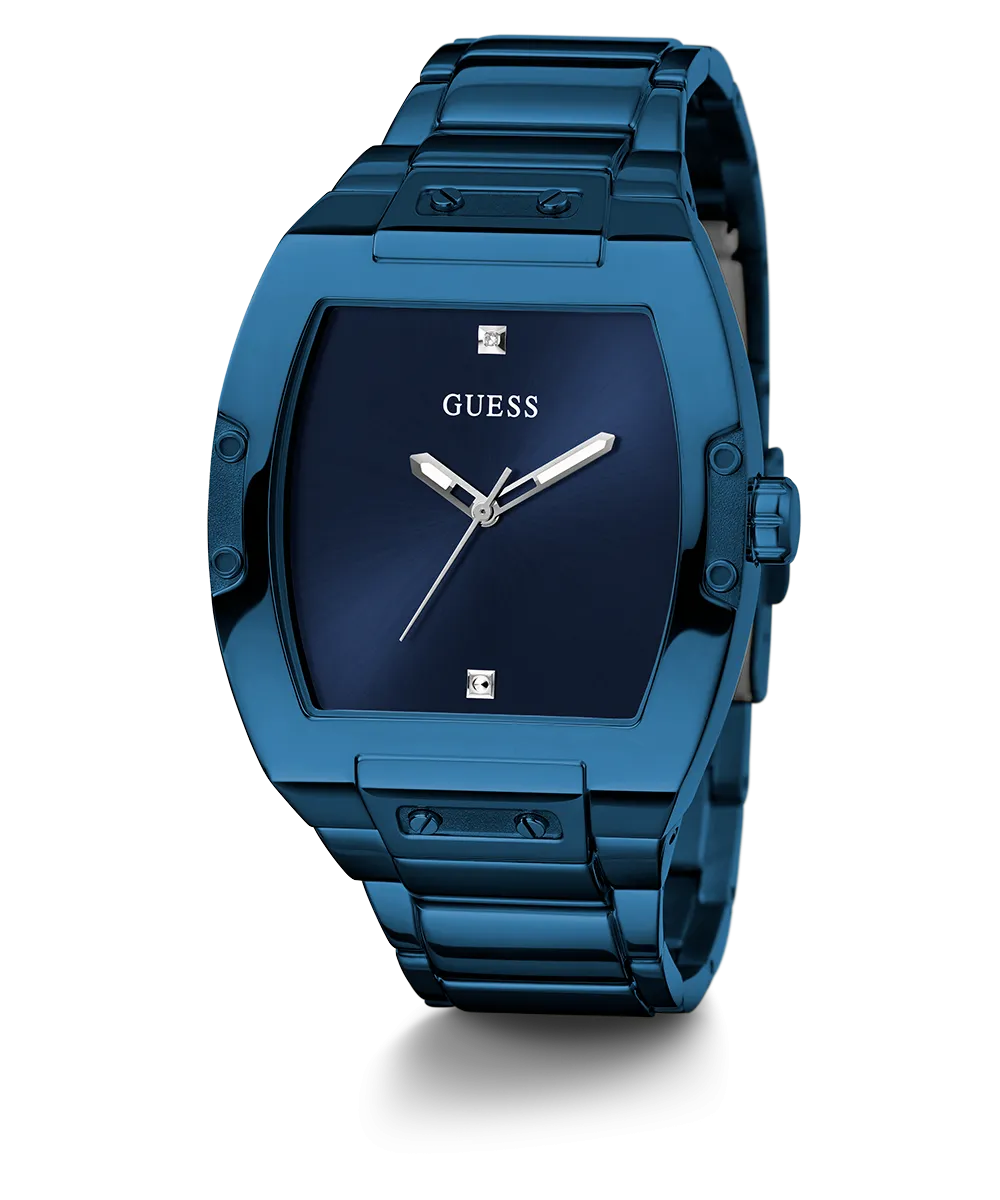 GUESS Mens Blue Analog Watch