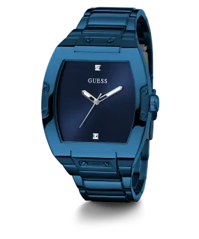 GUESS Mens Blue Analog Watch