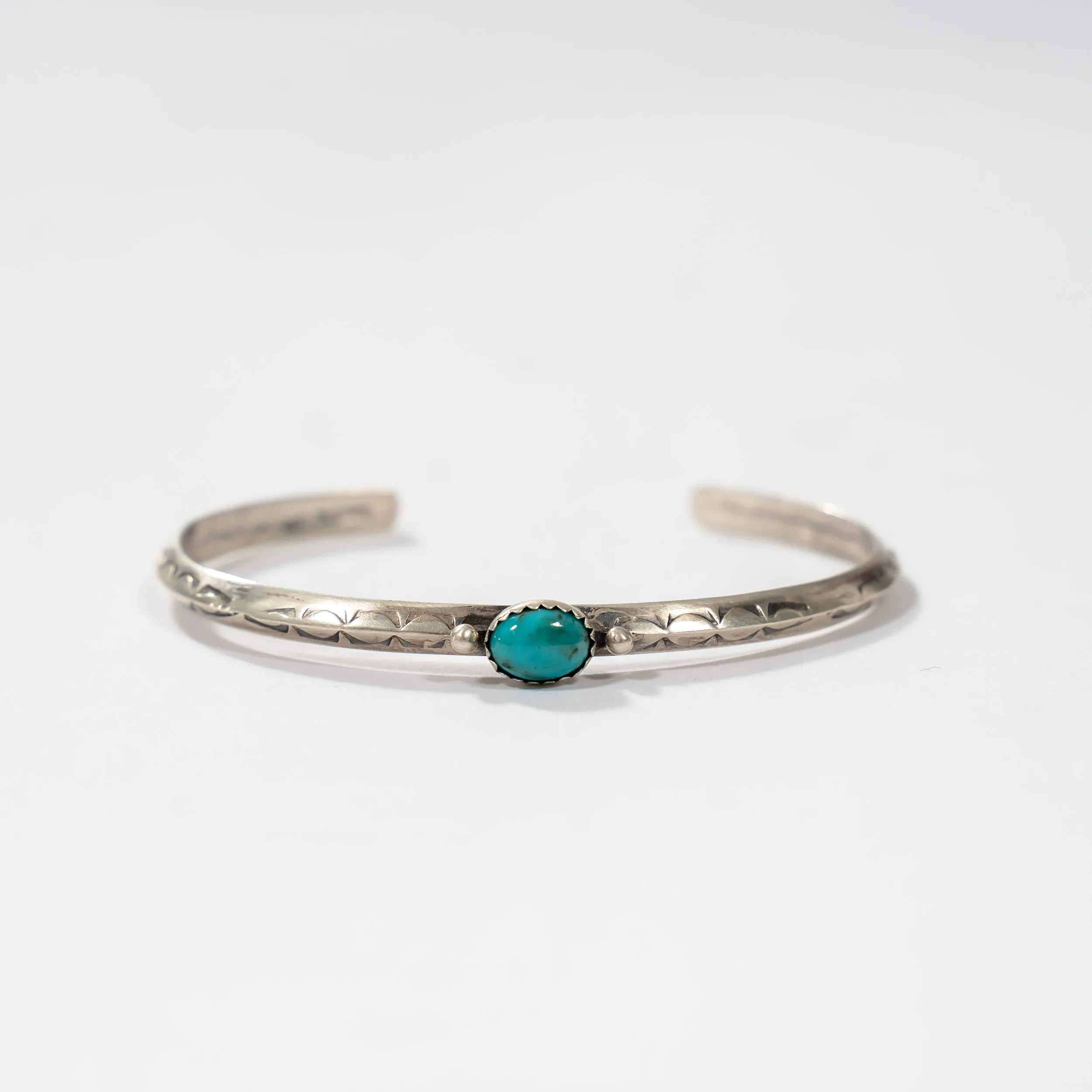 Handcrafted Turquoise and Sterling Silver Bracelet