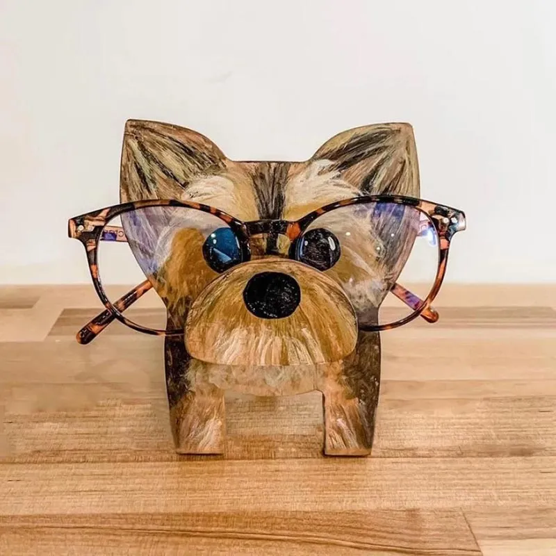 Handmade Glasses Stand Lovely Yorkie